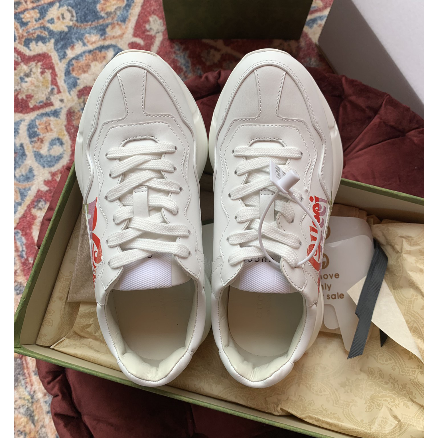 Gucci Men's Rhyton Sneaker In White - DesignerGu