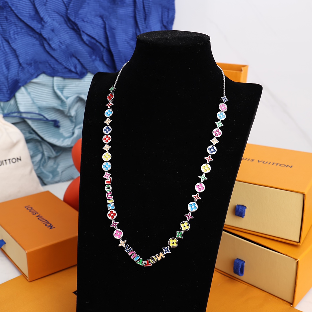 Louis Vuitton MP3281 Monogram Party Necklace - DesignerGu