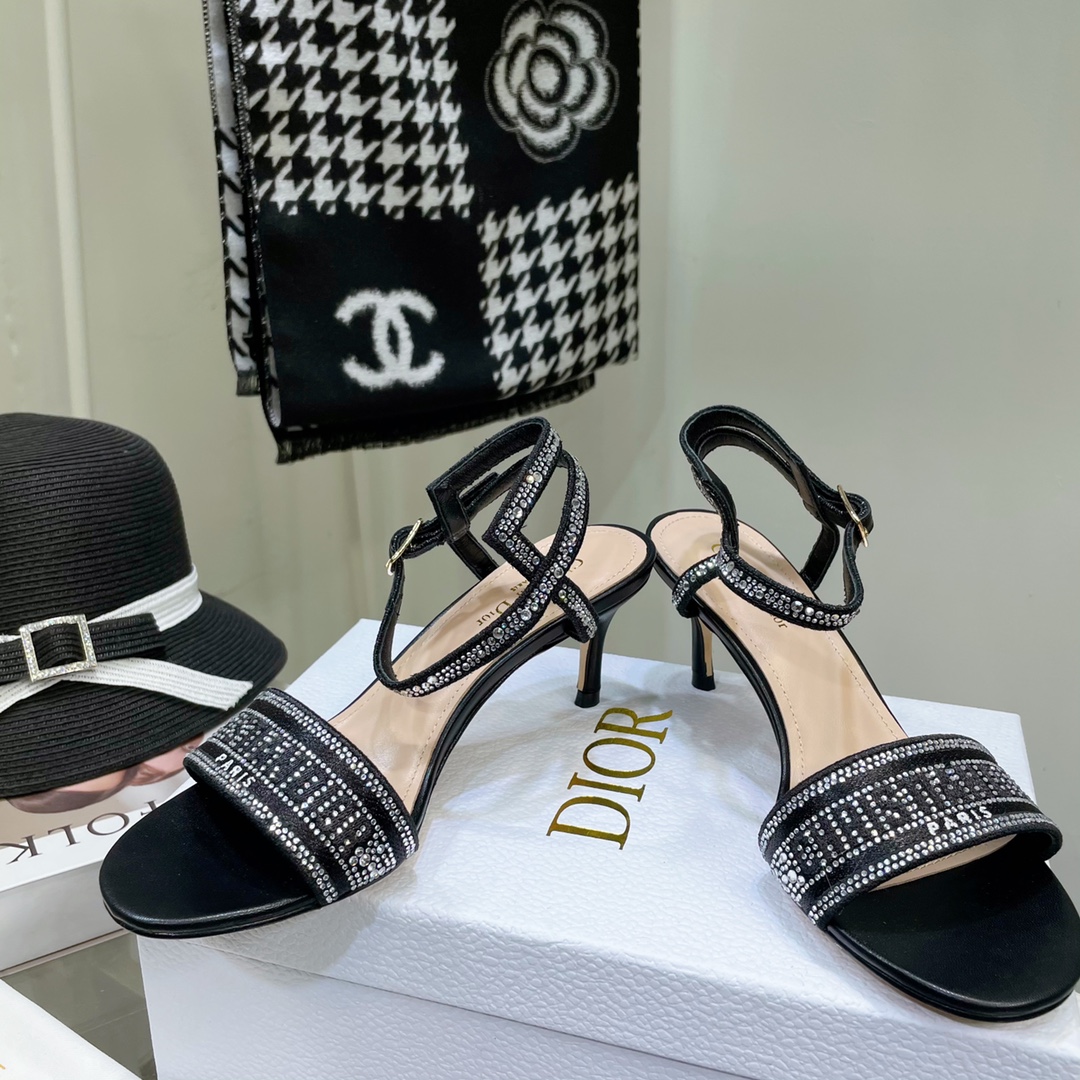 Dior Logo High Heeled Sandals(6.5CM) - DesignerGu