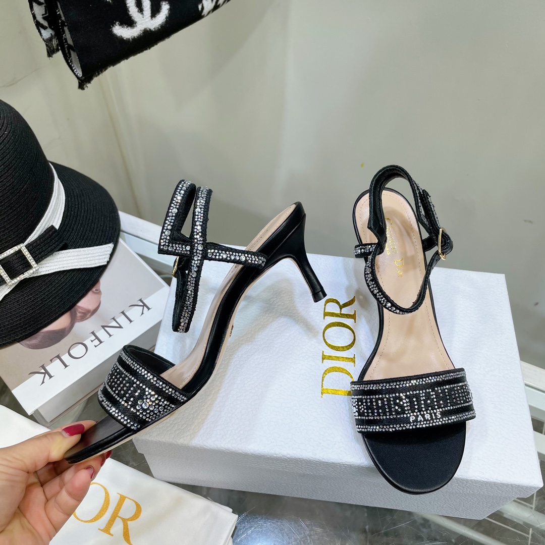 Dior Logo High Heeled Sandals(6.5CM) - DesignerGu