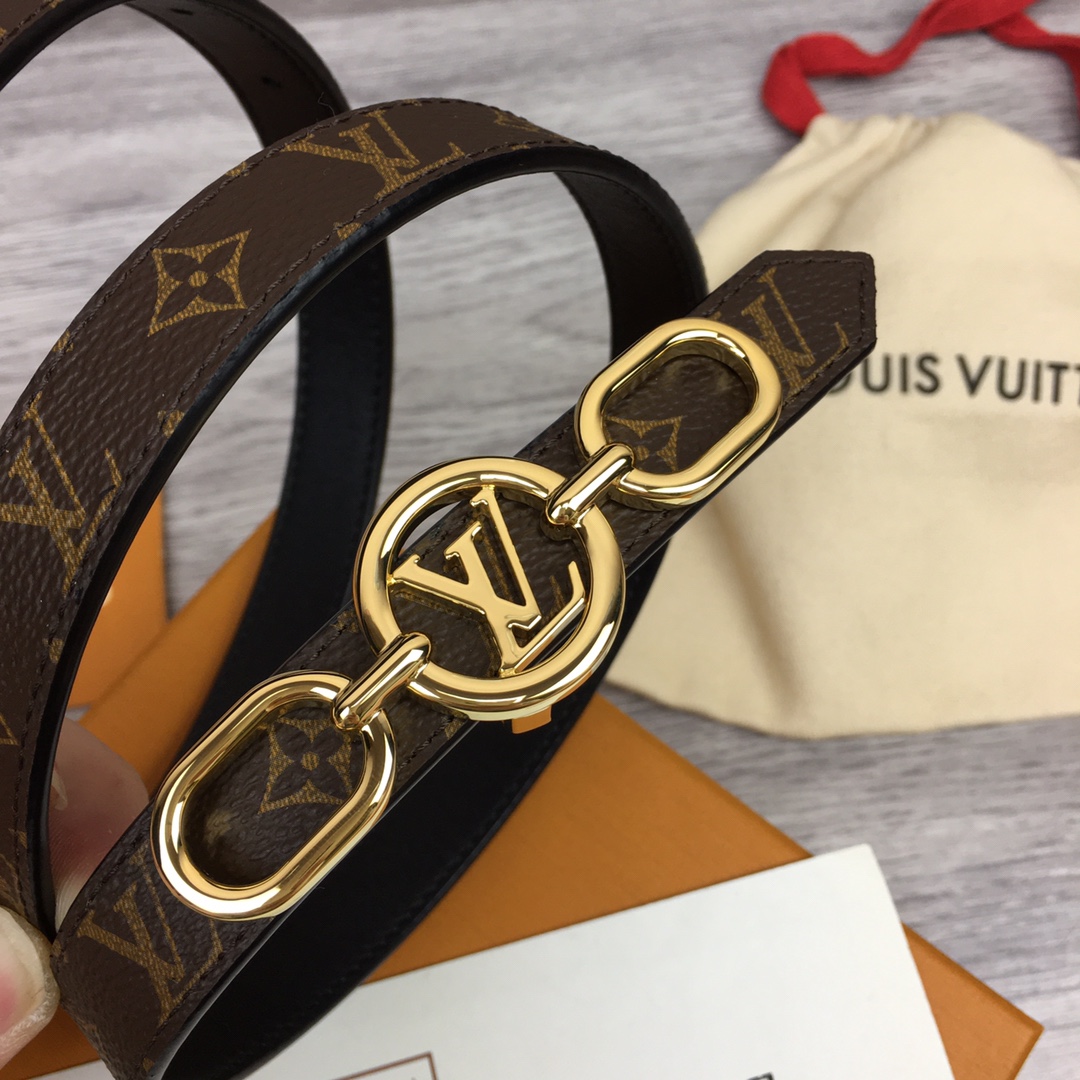 Louis Vuitton Squared LV 20mm Belt - DesignerGu