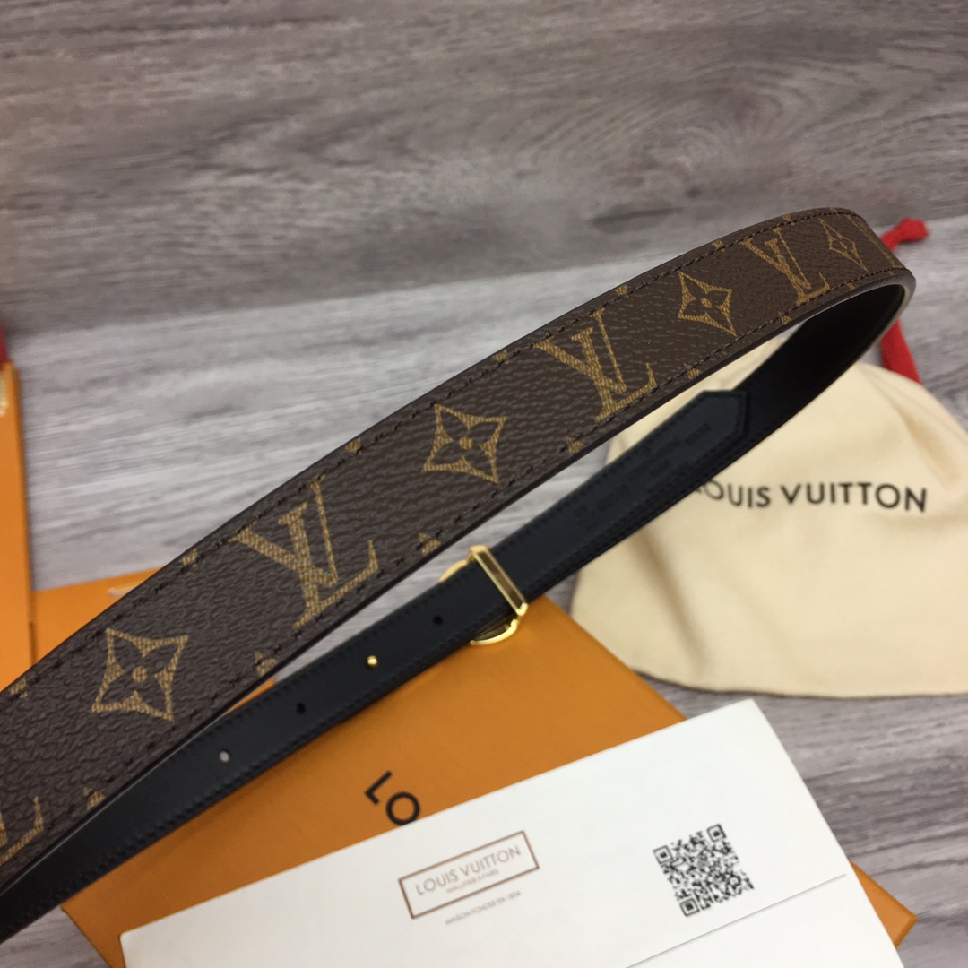 Louis Vuitton Squared LV 20mm Belt - DesignerGu