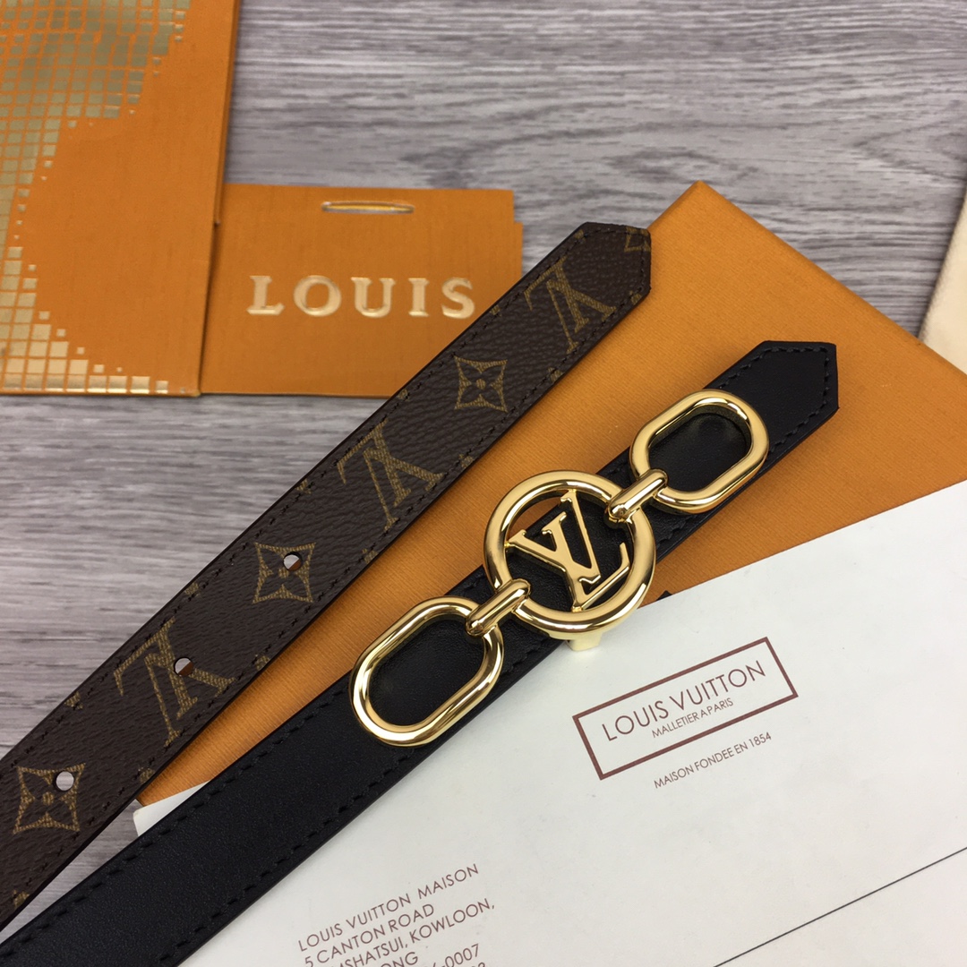 Louis Vuitton Squared LV 20mm Belt - DesignerGu