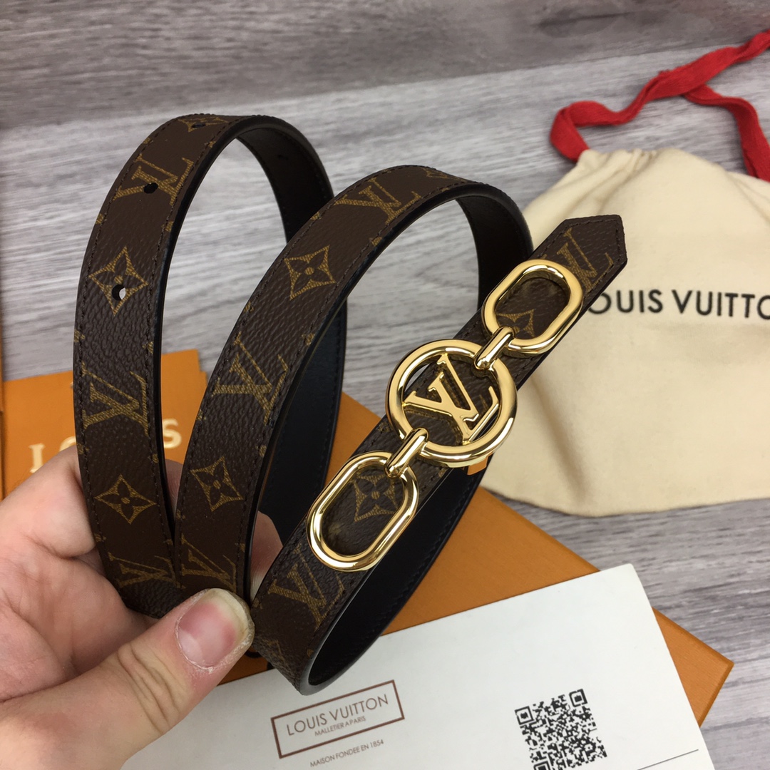 Louis Vuitton Squared LV 20mm Belt - DesignerGu