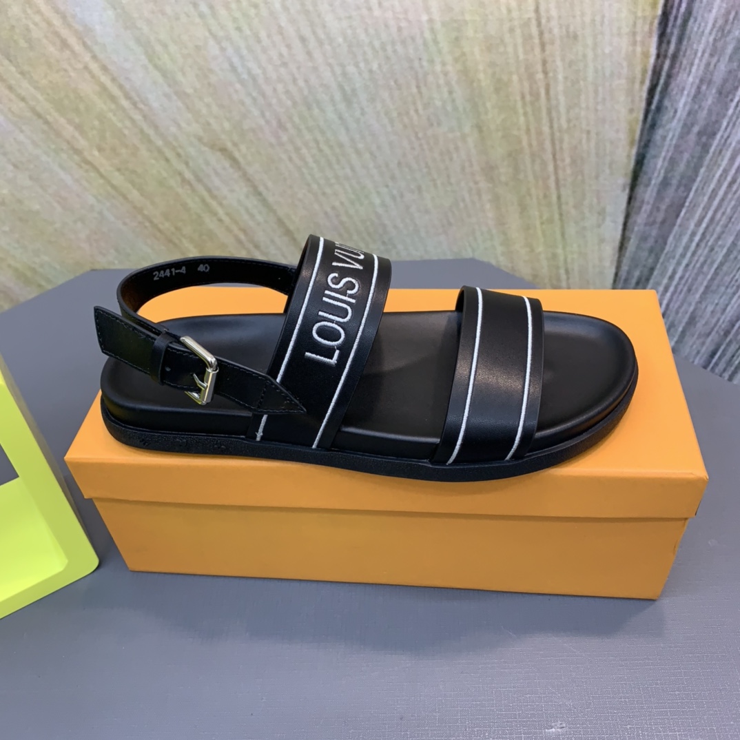 Louis Vuitton Logo Sandals - DesignerGu