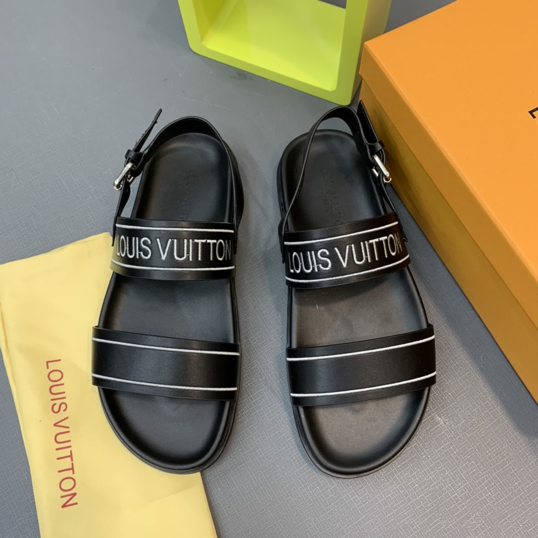 Louis Vuitton Logo Sandals - DesignerGu