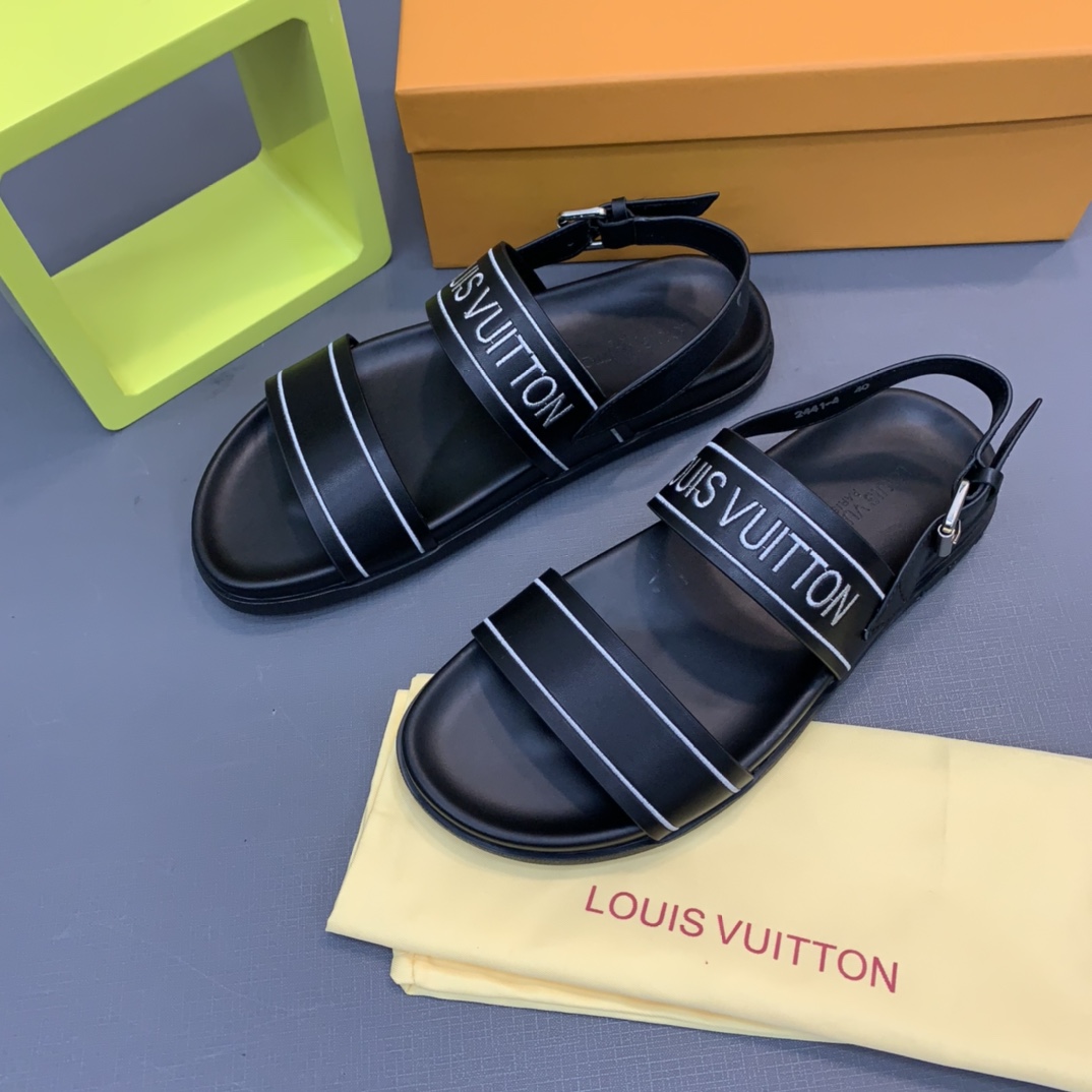 Louis Vuitton Logo Sandals - DesignerGu