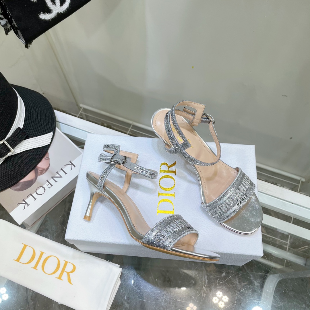 Dior Logo High Heeled Sandals(6.5CM) - DesignerGu