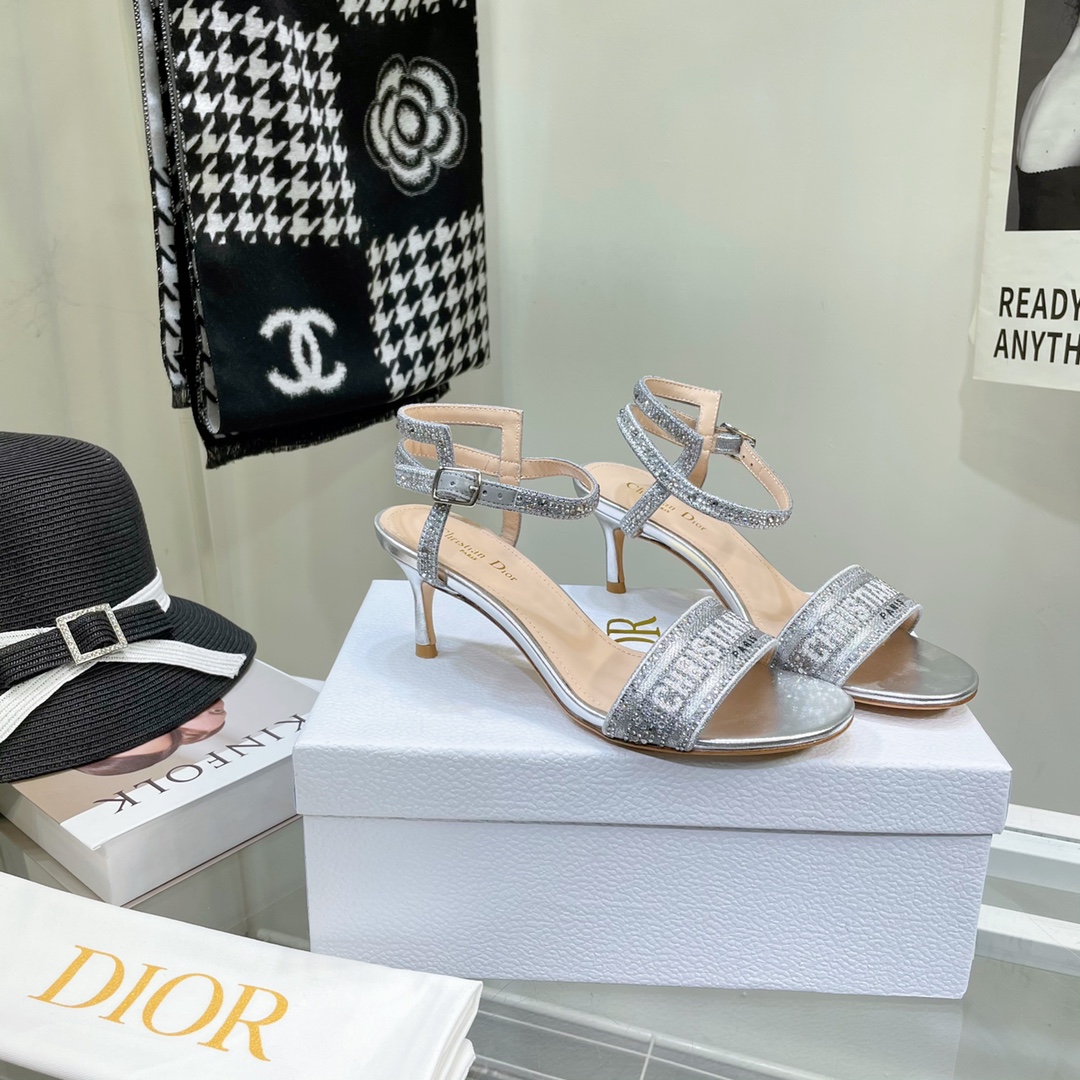 Dior Logo High Heeled Sandals(6.5CM) - DesignerGu