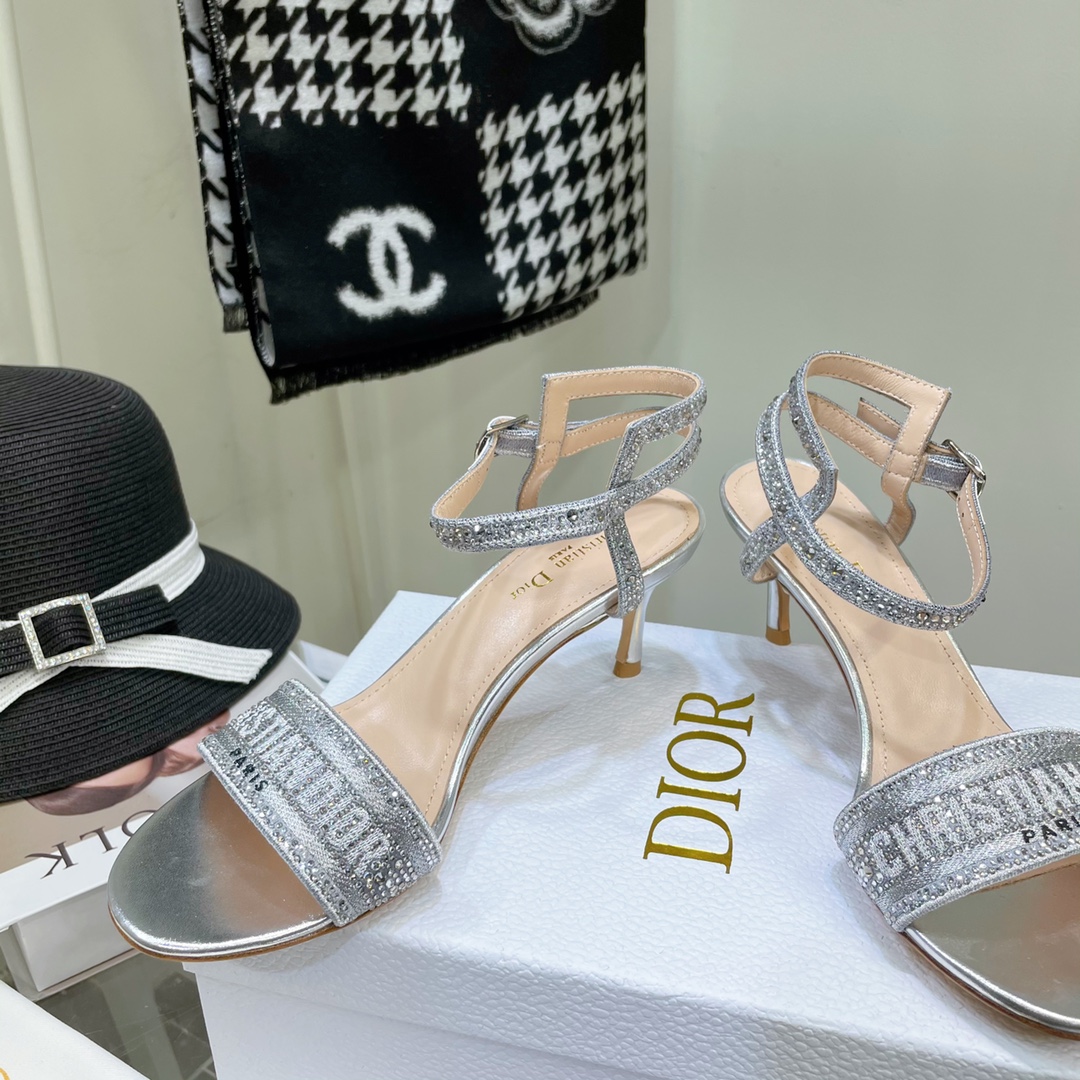 Dior Logo High Heeled Sandals(6.5CM) - DesignerGu