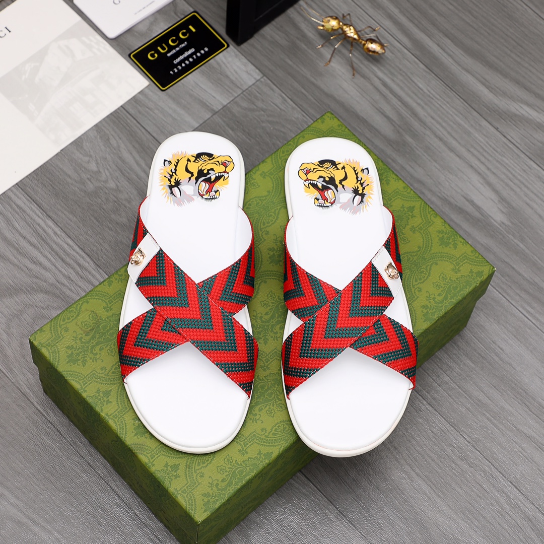 Gucci Web Slide Sandal - DesignerGu