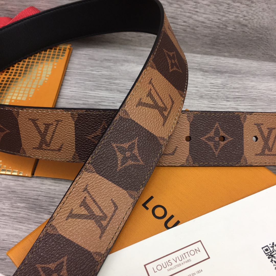 Louis Vuitton Squared LV 40mm Belt - DesignerGu