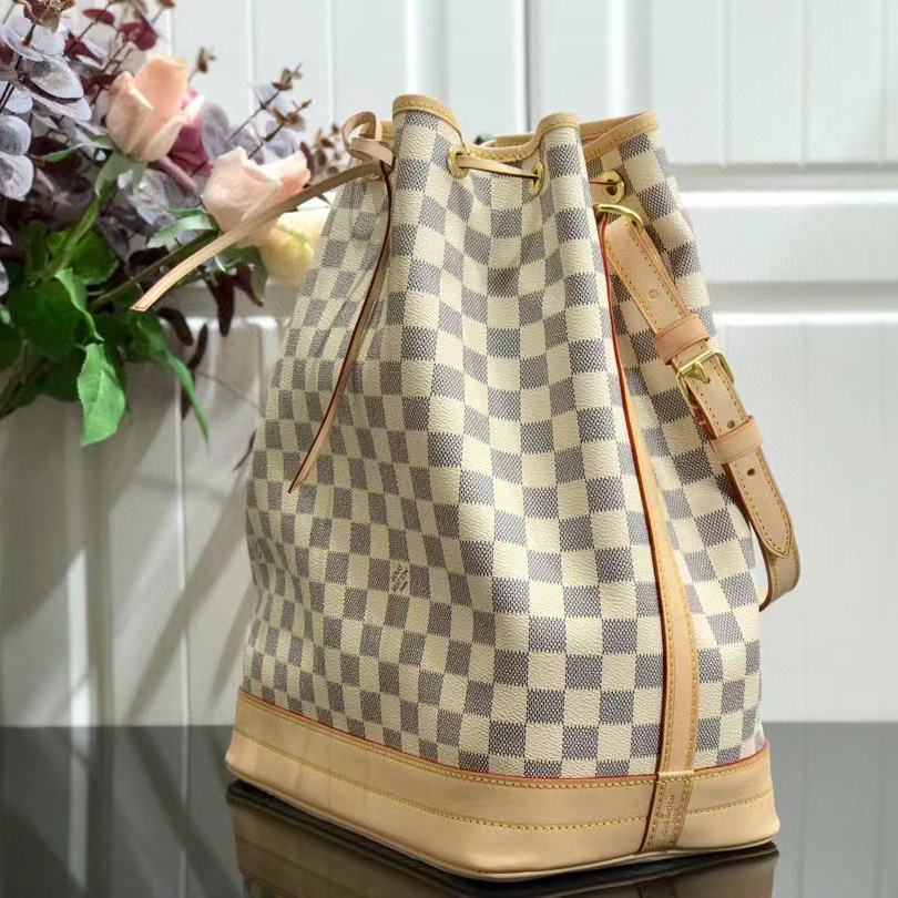 Louis Vuitton Damier Ebene Neonoe MM Safran (27.5-36-20cm) - DesignerGu