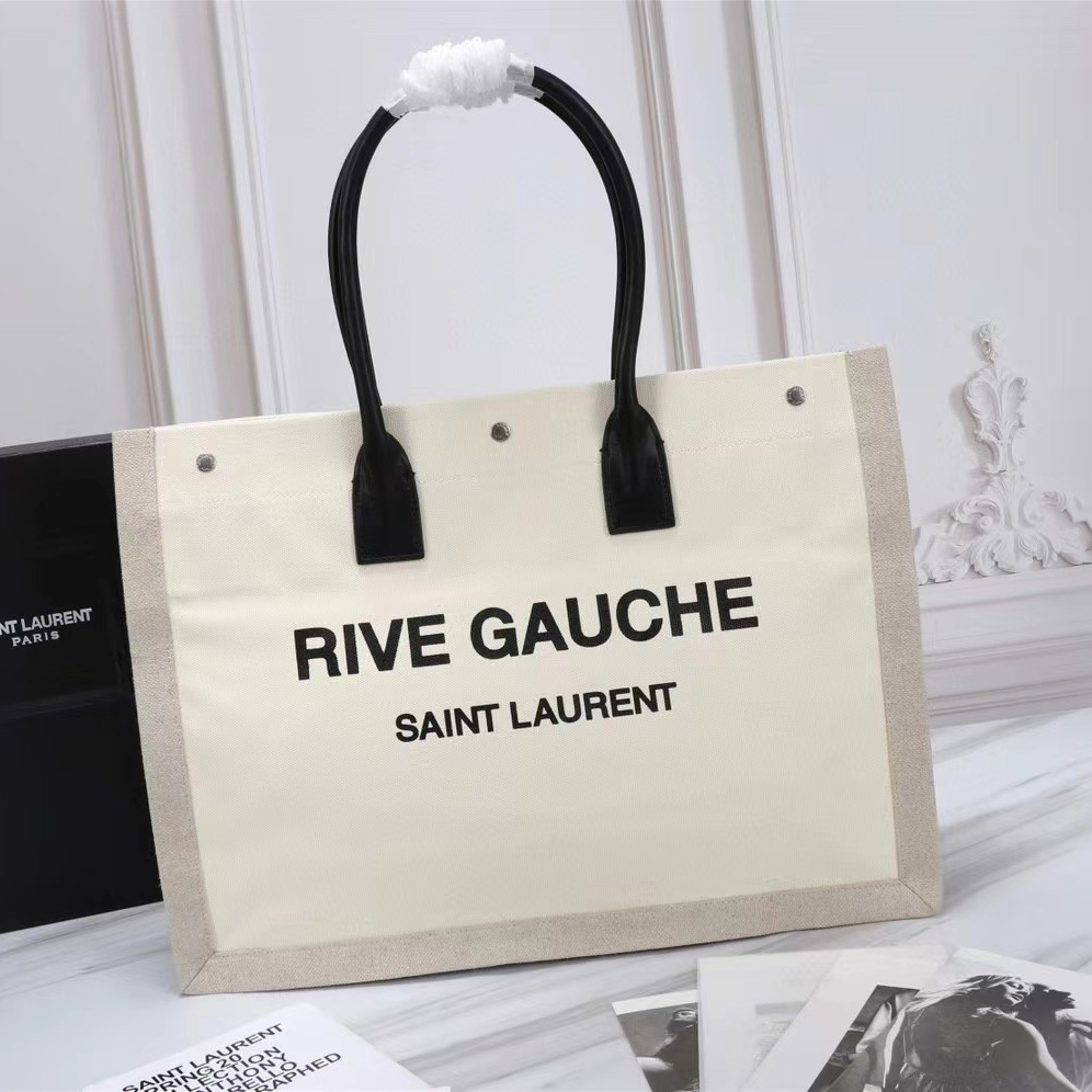 Saint Laurent Rive Gauche Canvas Tote(48-36-16cm) - DesignerGu