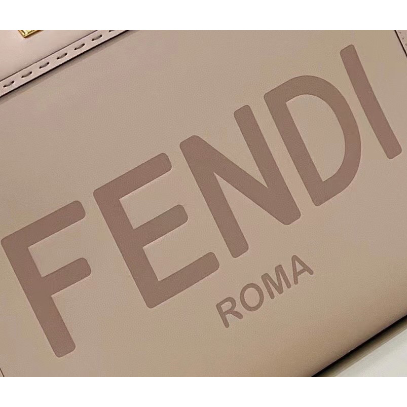 Fendi Sunshine Medium Beige Canvas Bag(35-31-17cm) - DesignerGu