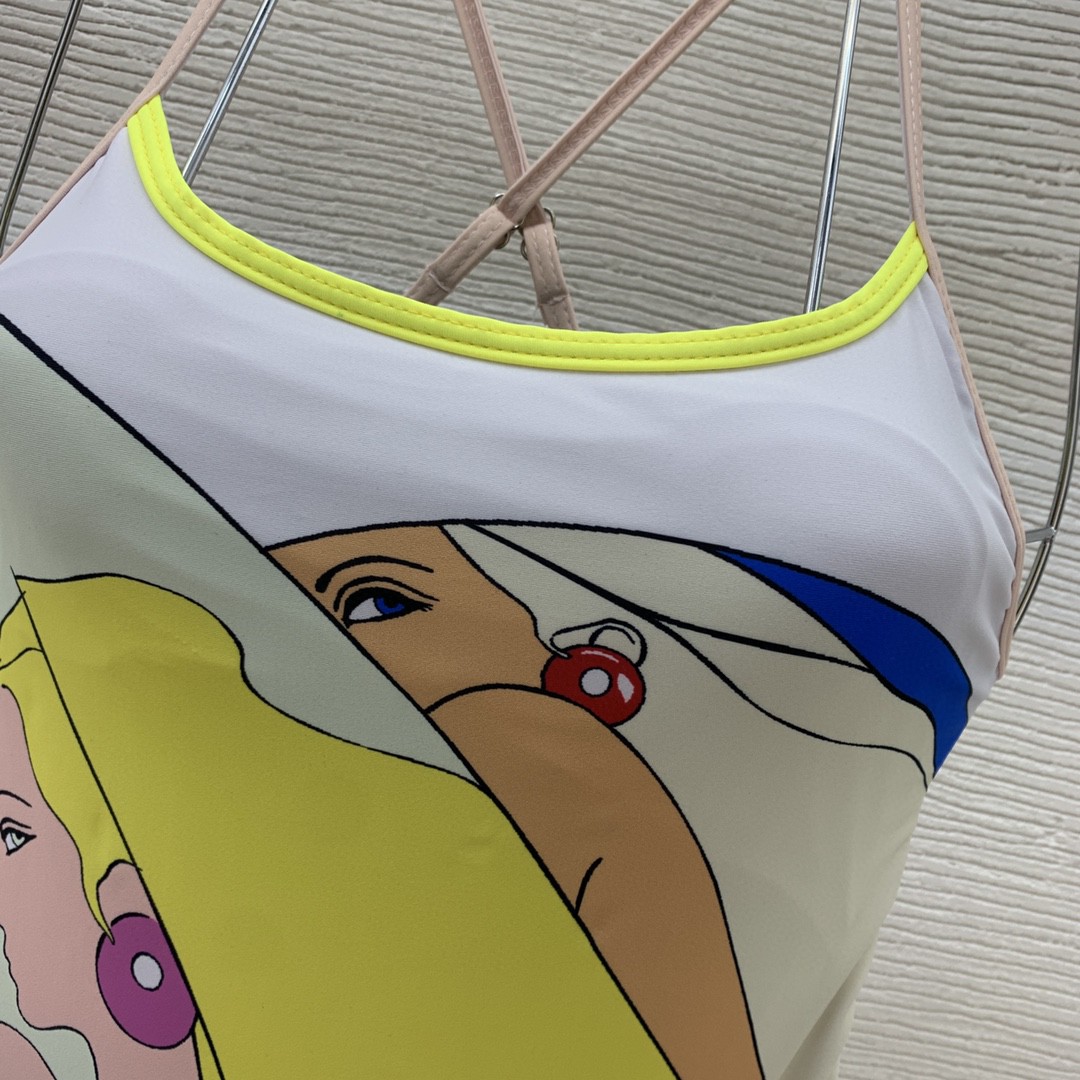 Fendi Logo One-Piece Swimsuit - DesignerGu