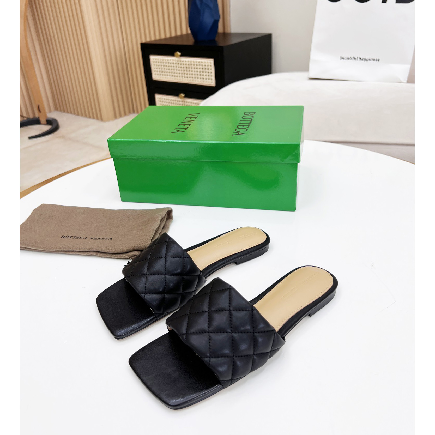 Bottega Veneta Padded Leather Sandals - DesignerGu