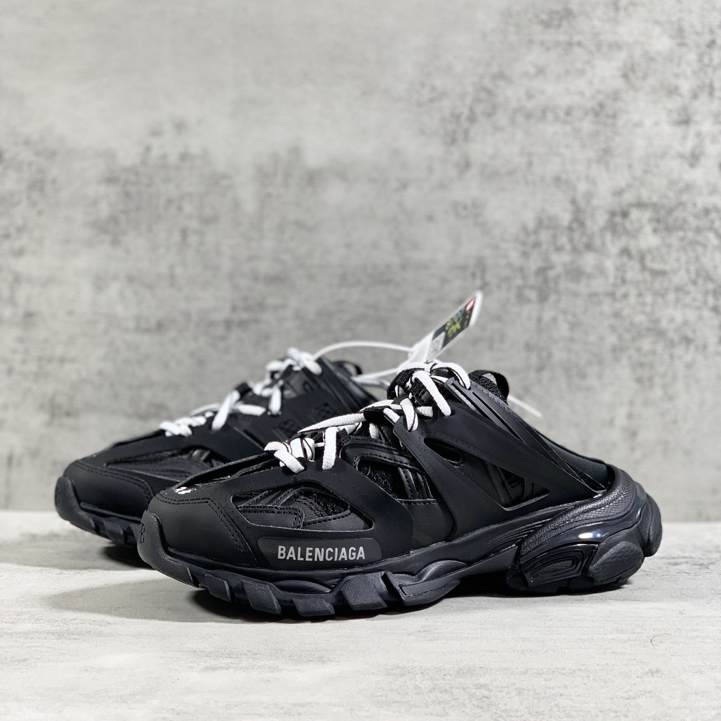 Balenciaga Track Mule In Black - DesignerGu