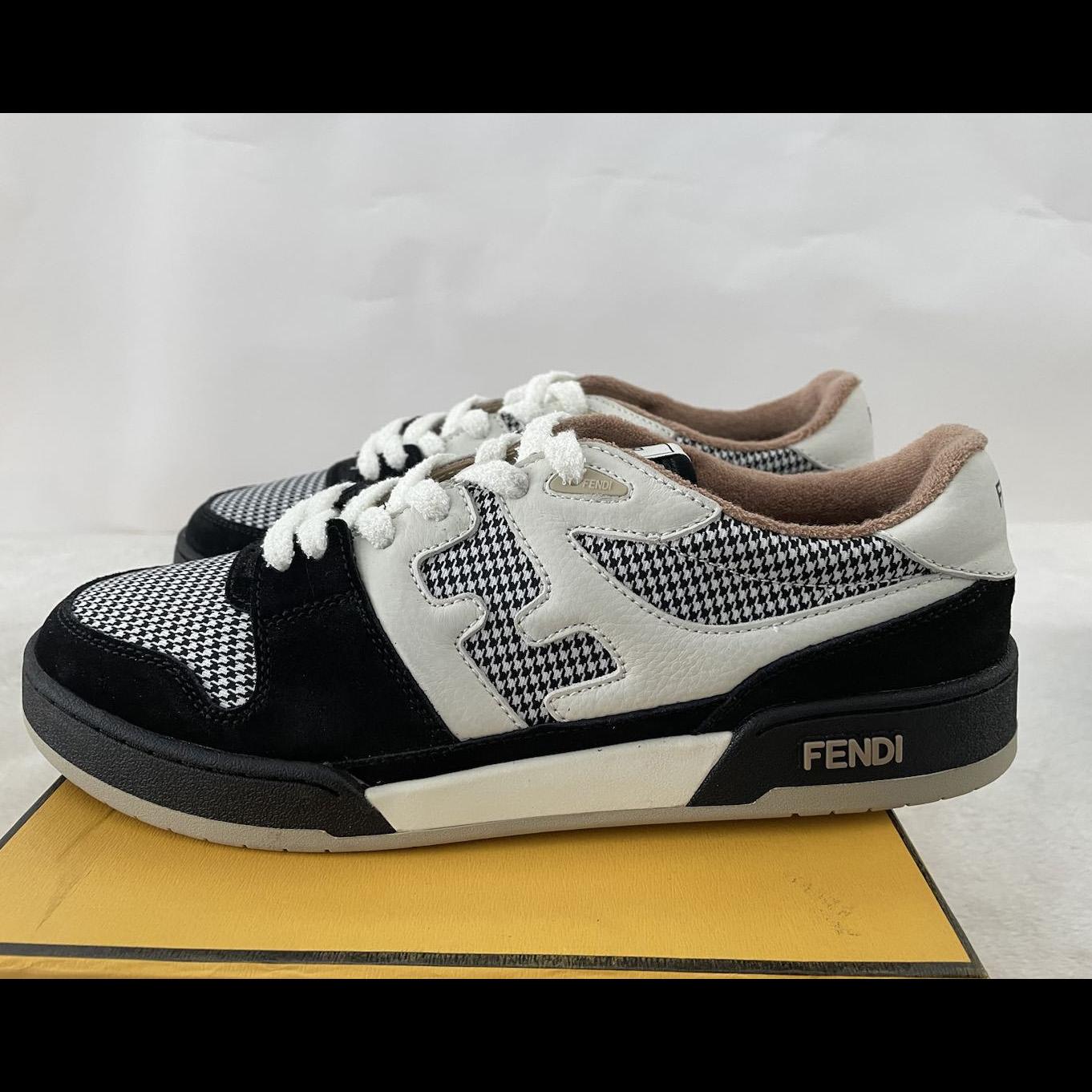 Fendi Match Low Tops In Black Suede Sneaker - DesignerGu