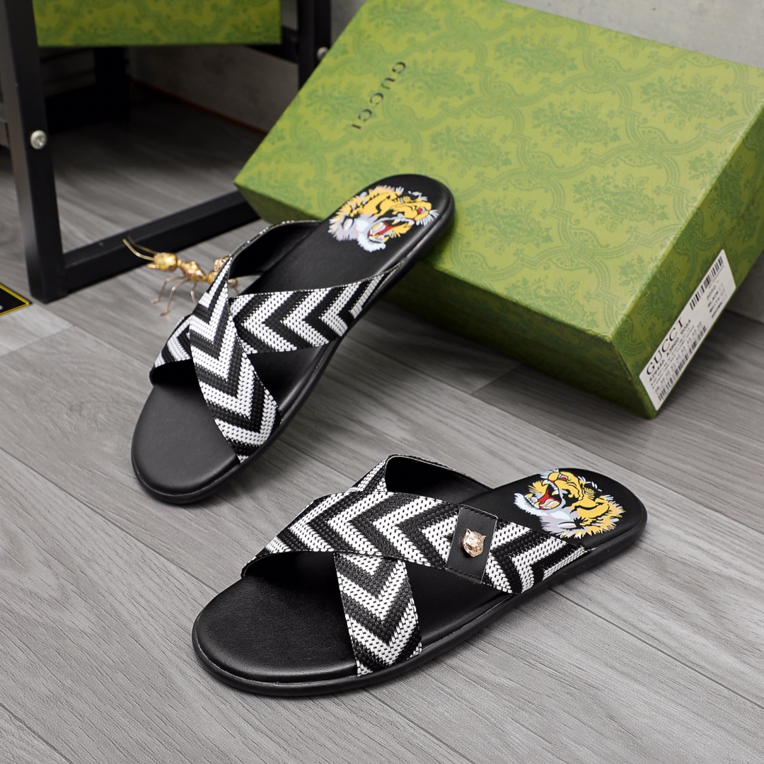 Gucci Web Slide Sandal - DesignerGu