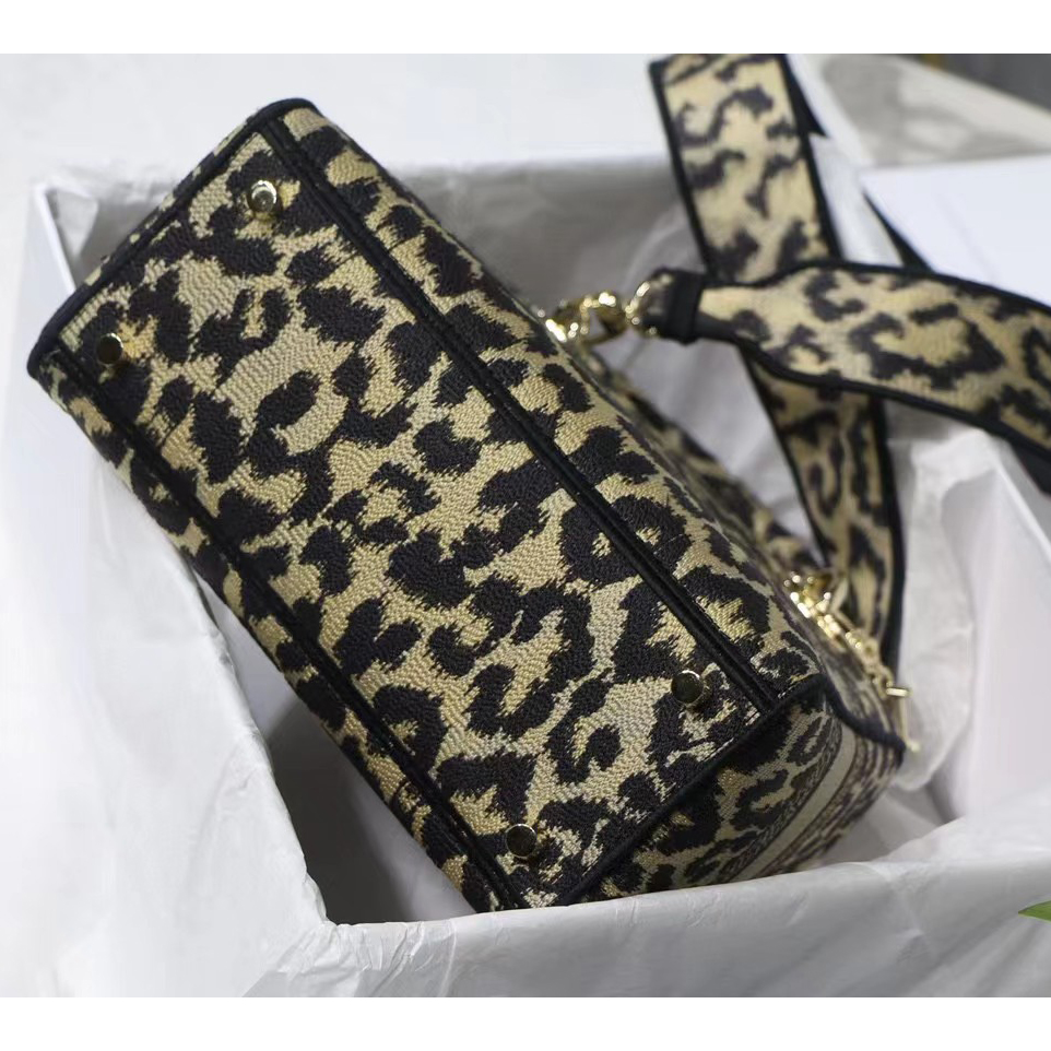 Dior Leopard Print Lady Bag（24-20-11CM） - DesignerGu