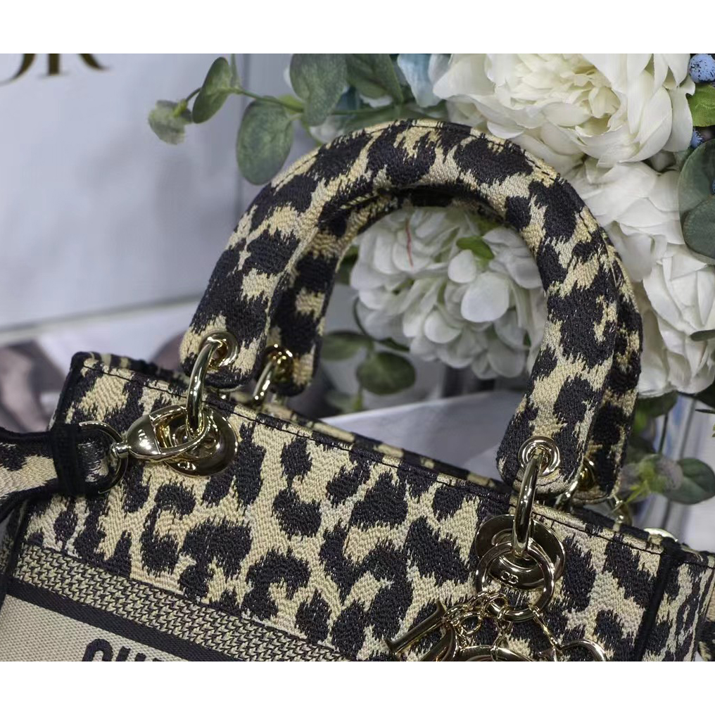 Dior Leopard Print Lady Bag（24-20-11CM） - DesignerGu