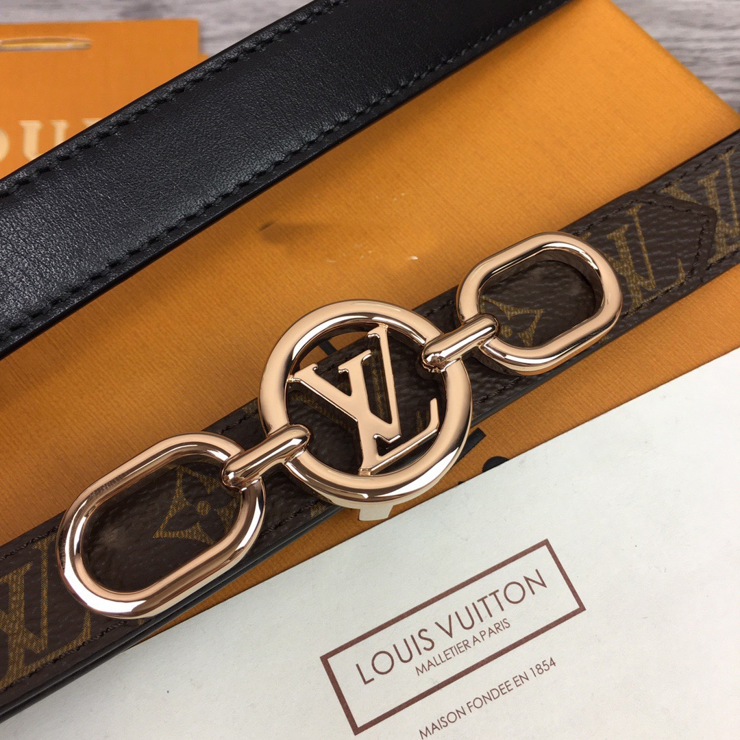 Louis Vuitton Squared LV 20mm Belt - DesignerGu