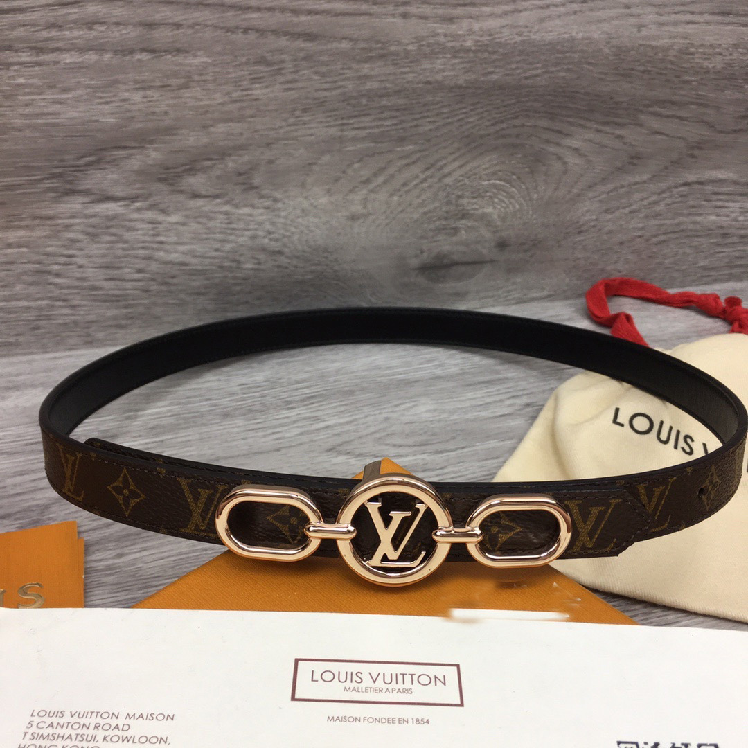 Louis Vuitton Squared LV 20mm Belt - DesignerGu