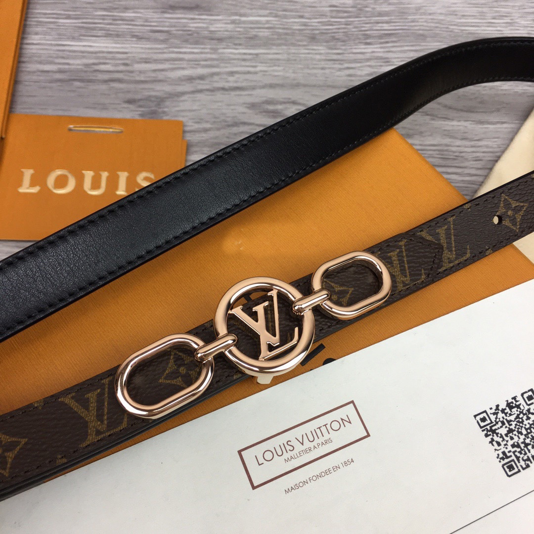 Louis Vuitton Squared LV 20mm Belt - DesignerGu