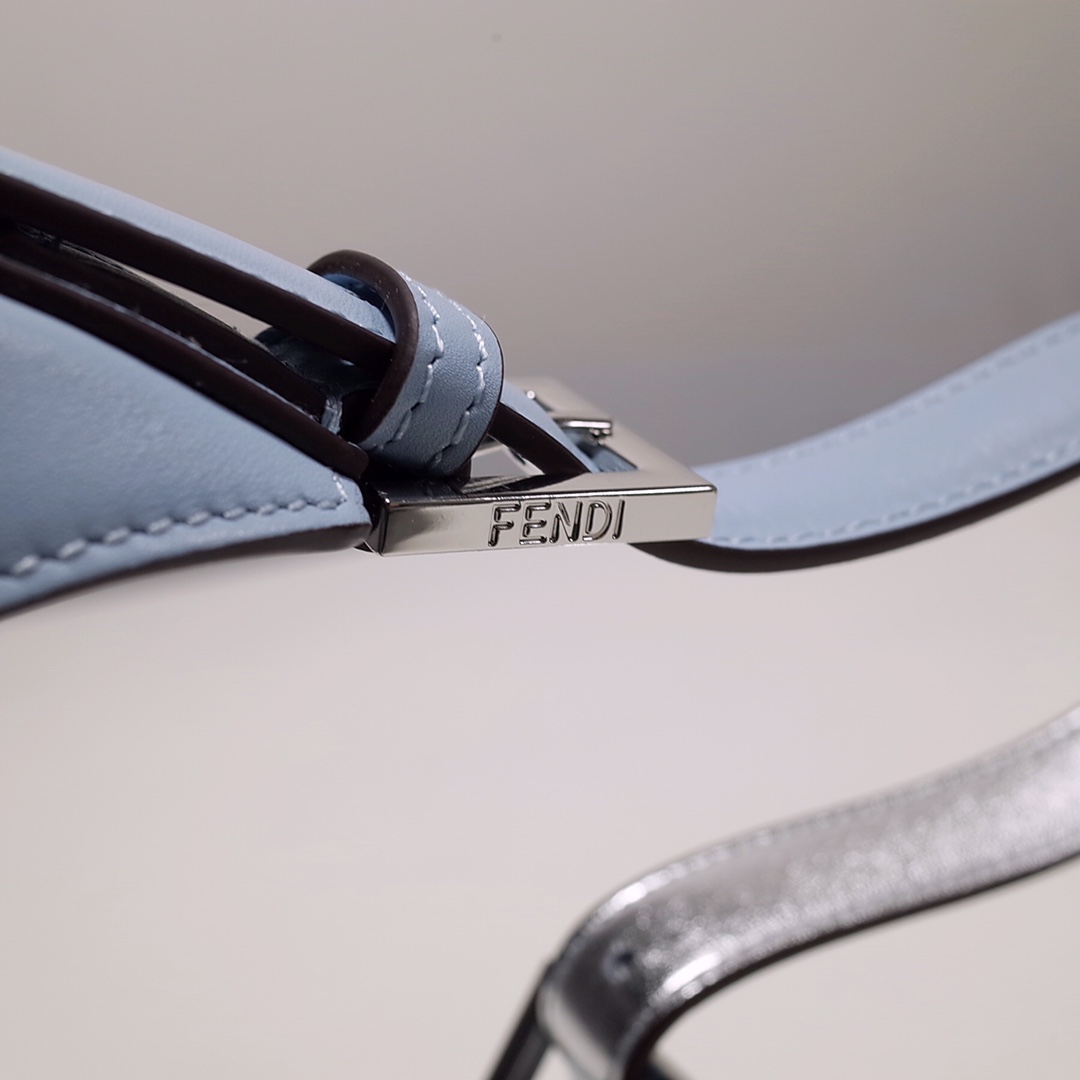 Fendi Cookie Blue Leather Mini Handbag（22-17.5-4.5cm） - DesignerGu