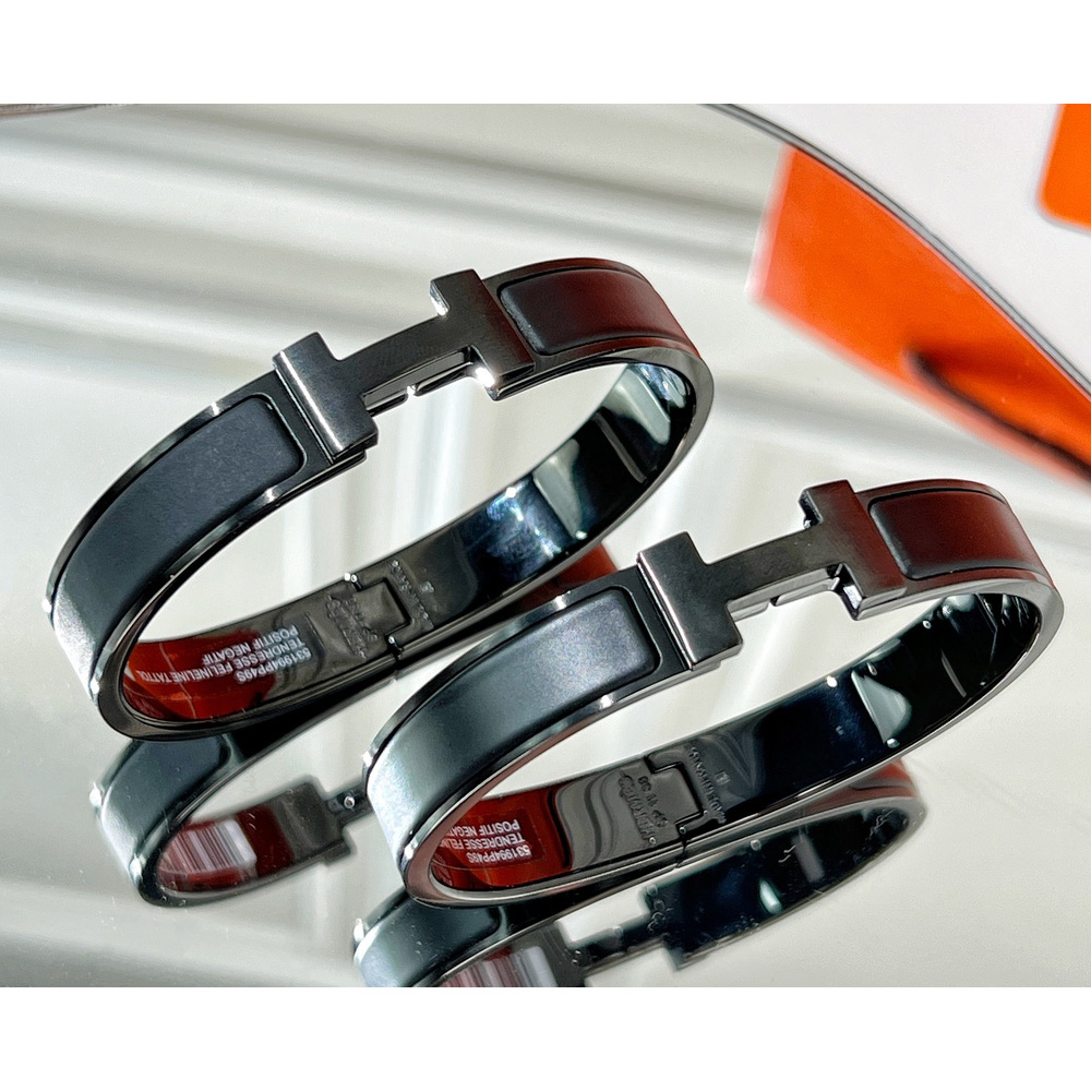 Hermes  Clic HH So Black Bracelets - DesignerGu