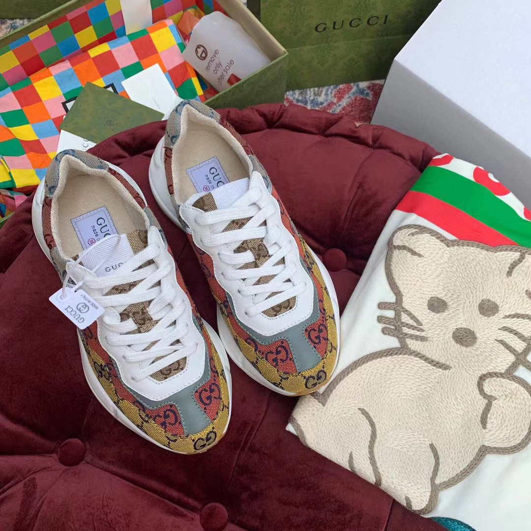 Gucci GG Multicolor Series Rhyton  Sneakers(upon uk size) - DesignerGu