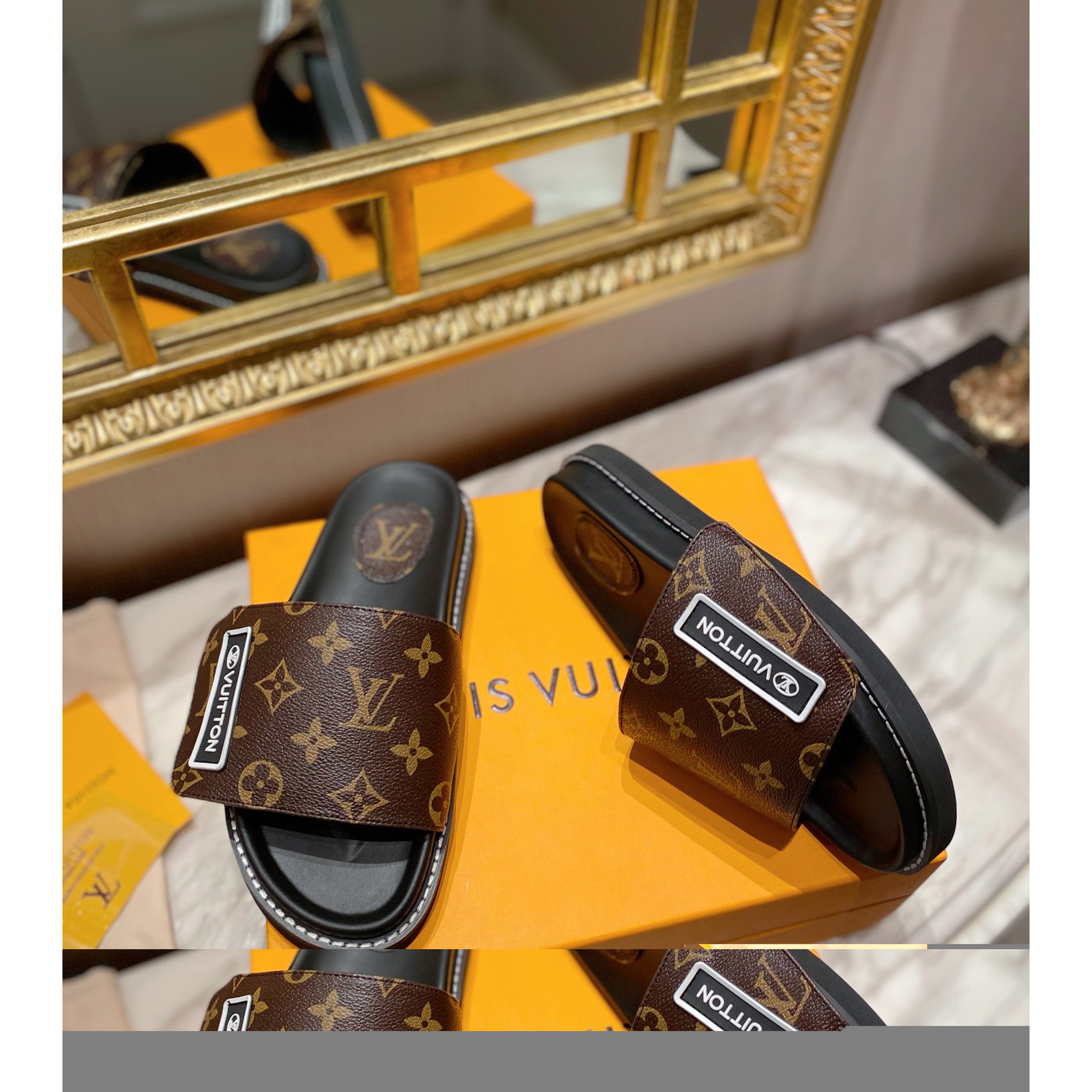 Louis Vuitton Monogram Slipper - DesignerGu