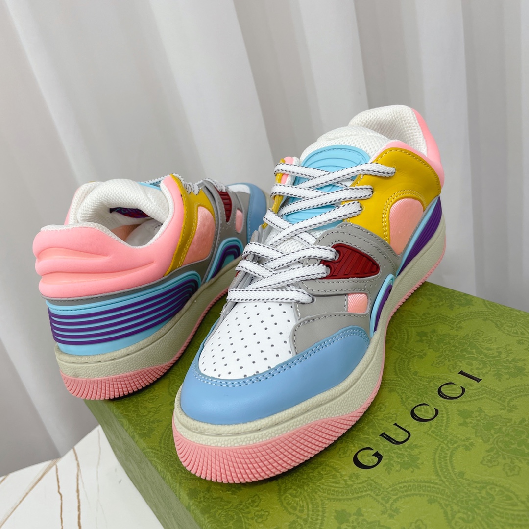 Gucci  Basket Sneaker With Lnterlocking G  - DesignerGu