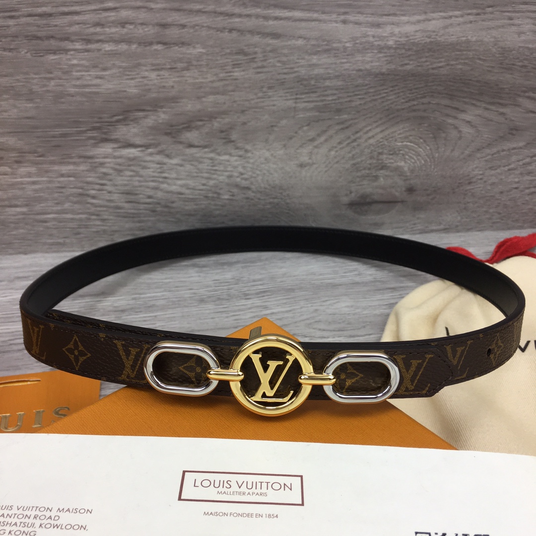 Louis Vuitton Squared LV 20mm Belt - DesignerGu