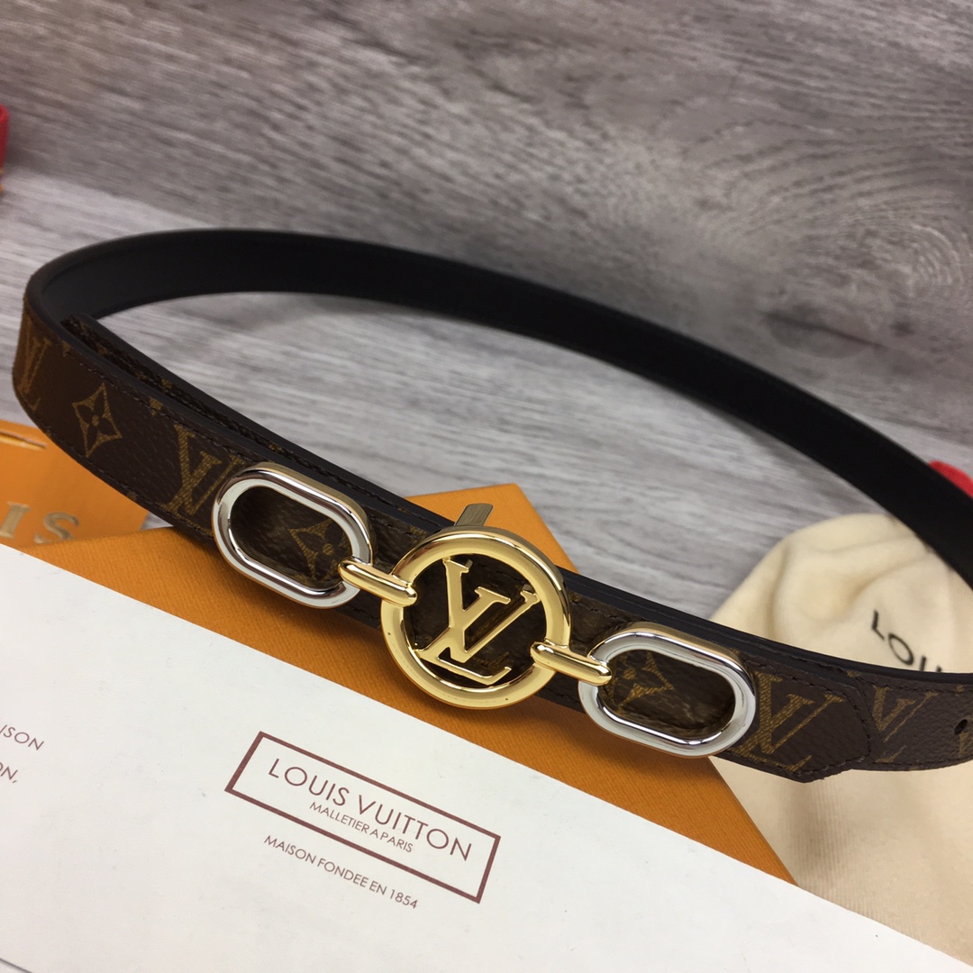 Louis Vuitton Squared LV 20mm Belt - DesignerGu