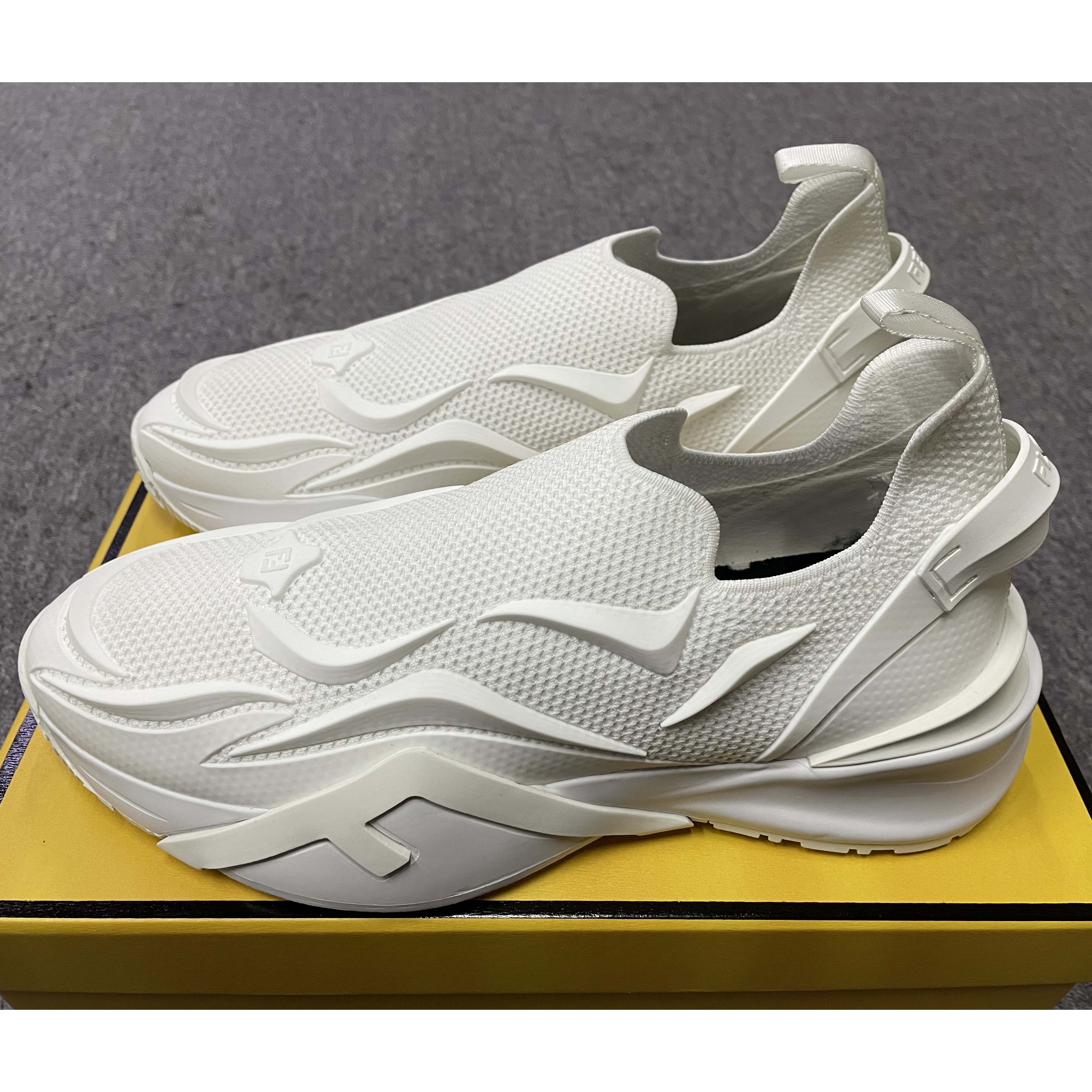 Fendi Flow White Mesh Running Sneakers(upon uk size) - DesignerGu