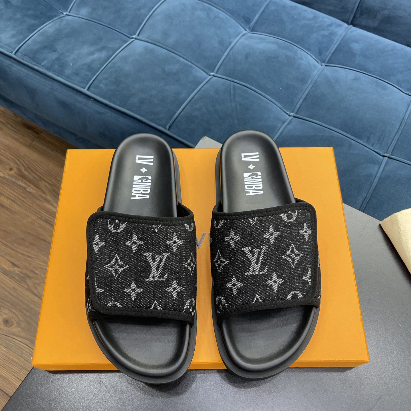 Louis Vuitton x NBA Monogram Slipper - DesignerGu