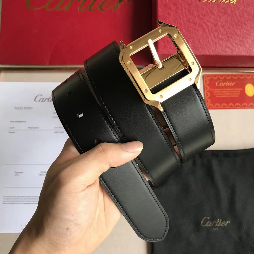 Cartier 34mm Leather  Belt  - DesignerGu