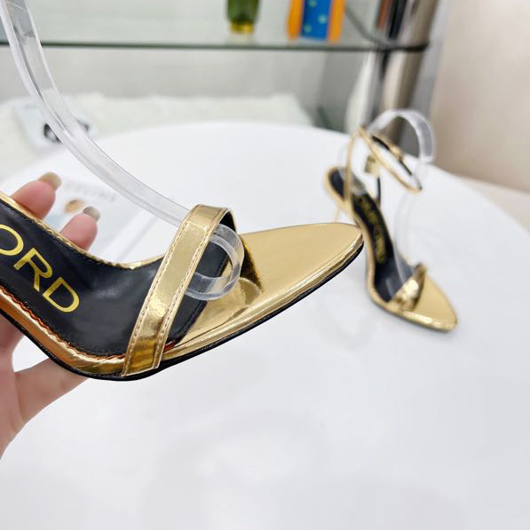 Tom Ford Gold Padlock Sandals - DesignerGu