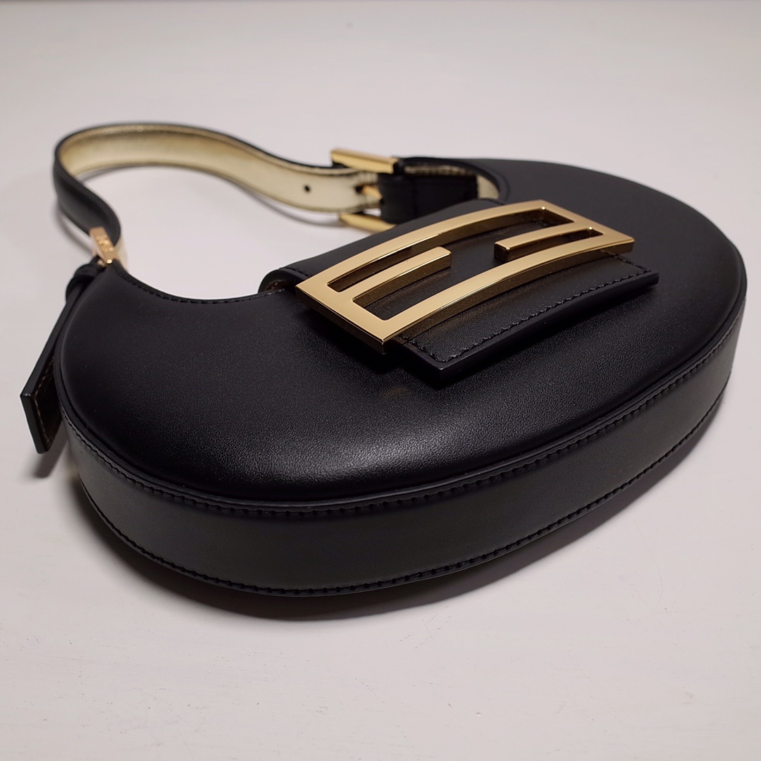 Fendi Cookie Black Leather Mini Handbag（22-17.5-4.5cm） - DesignerGu