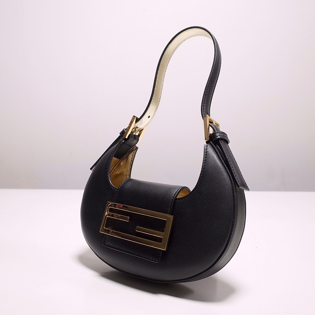 Fendi Cookie Black Leather Mini Handbag（22-17.5-4.5cm） - DesignerGu