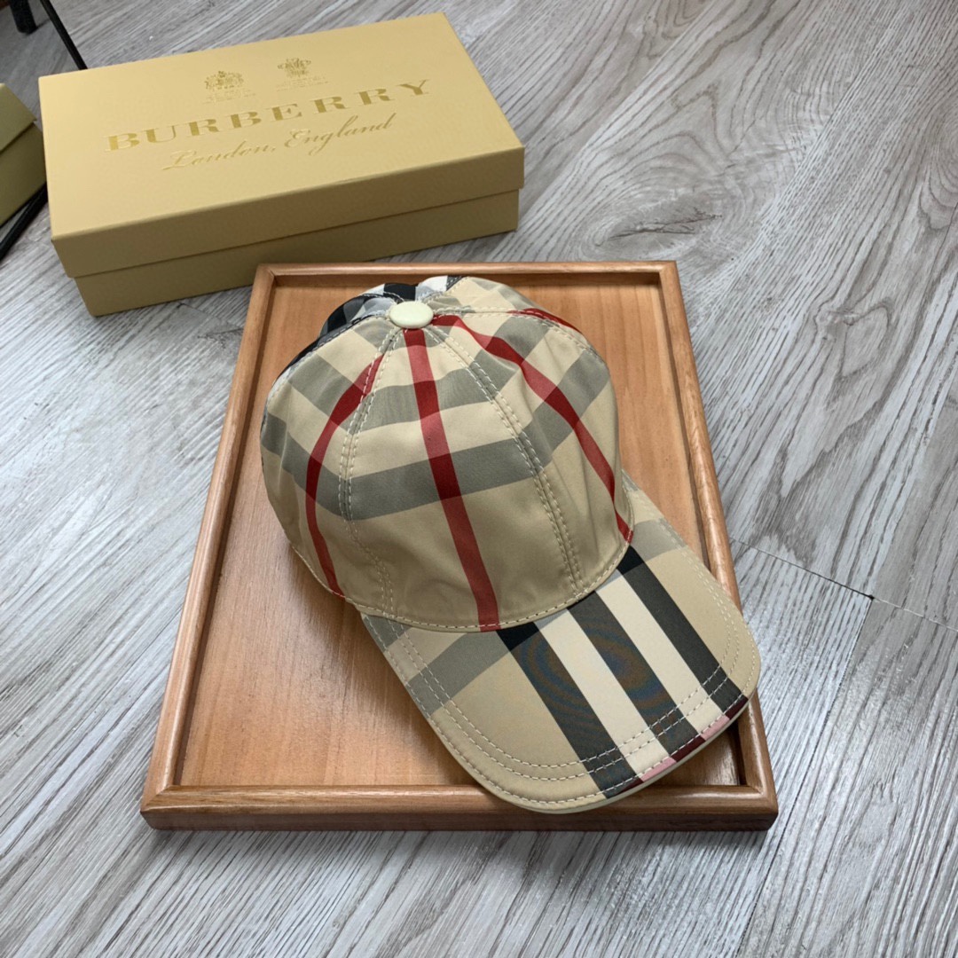 Burberry Vintage Check And Icon Stripe Baseball Cap - DesignerGu