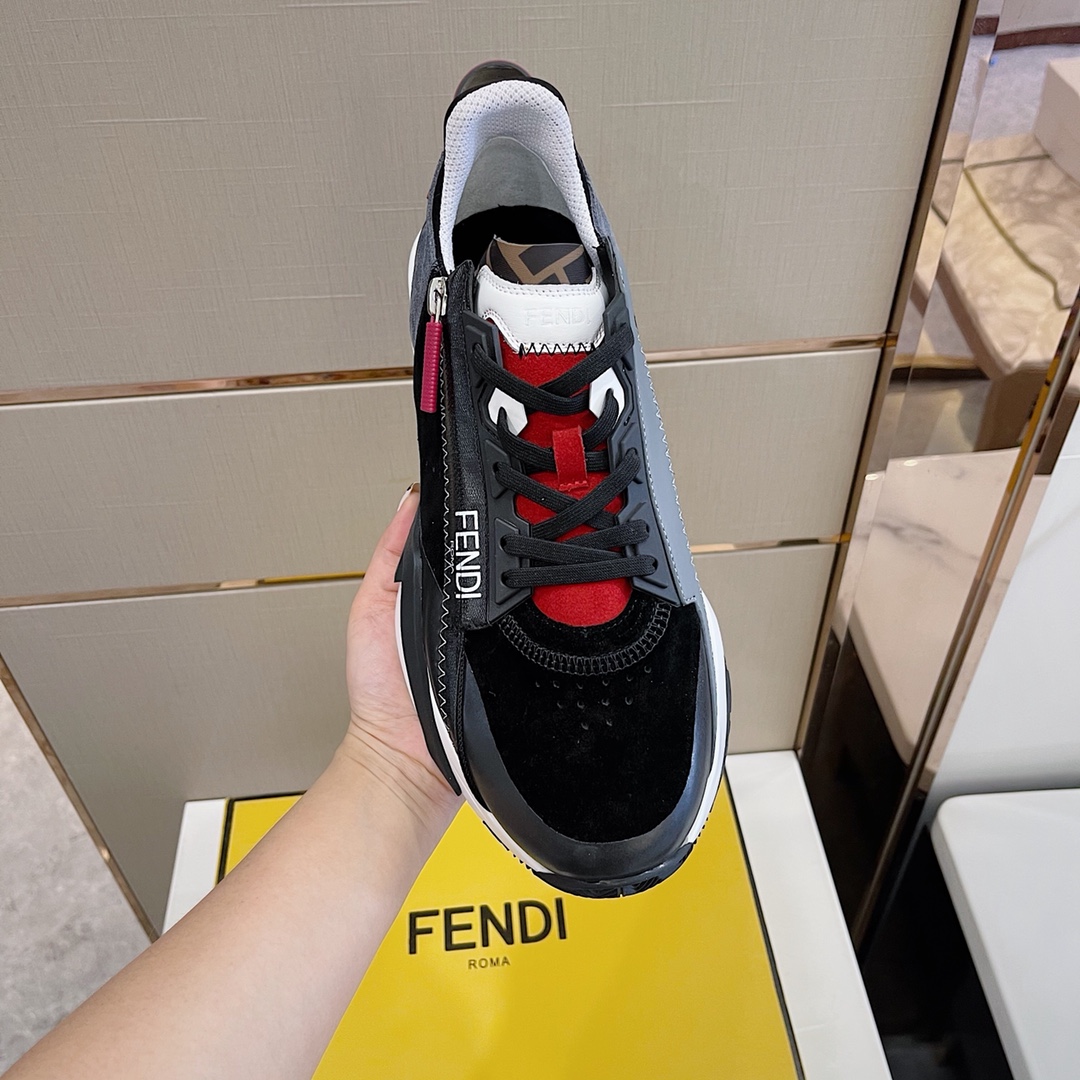 Fendi Flow Multicolour Suede Low-Tops Sneakers - DesignerGu