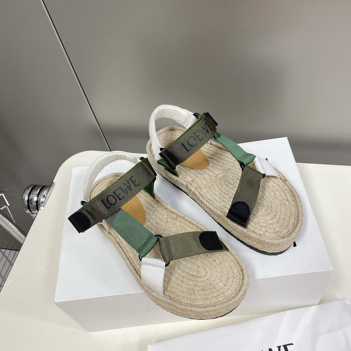 Loewe Strappy Espadrille In Nylon - DesignerGu