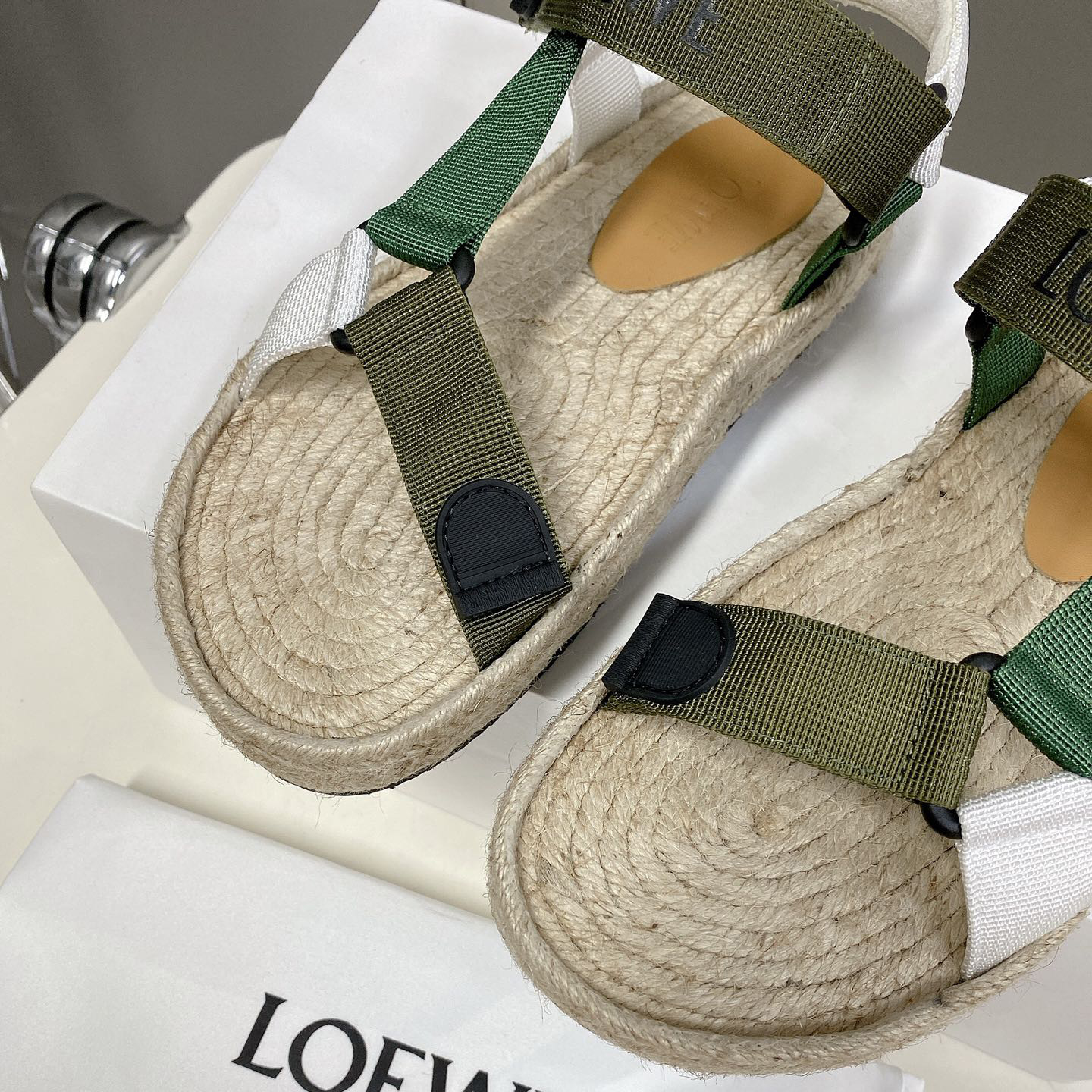 Loewe Strappy Espadrille In Nylon - DesignerGu