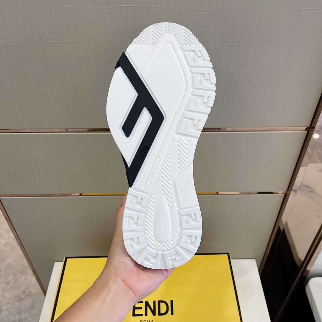 Fendi Flow White Leather Low-Tops Sneakers - DesignerGu