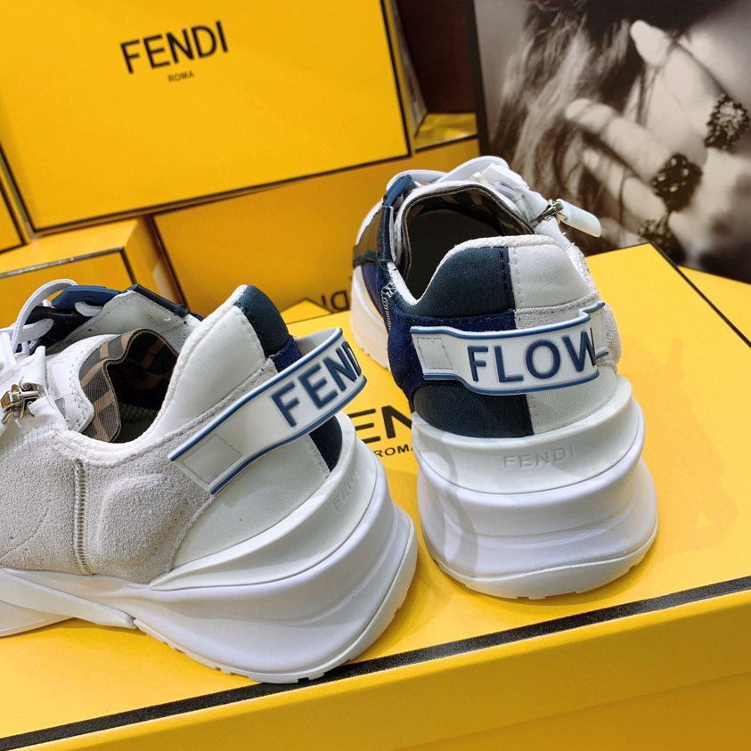 Fendi Flow Beige Suede Low-Tops Sneakers - DesignerGu