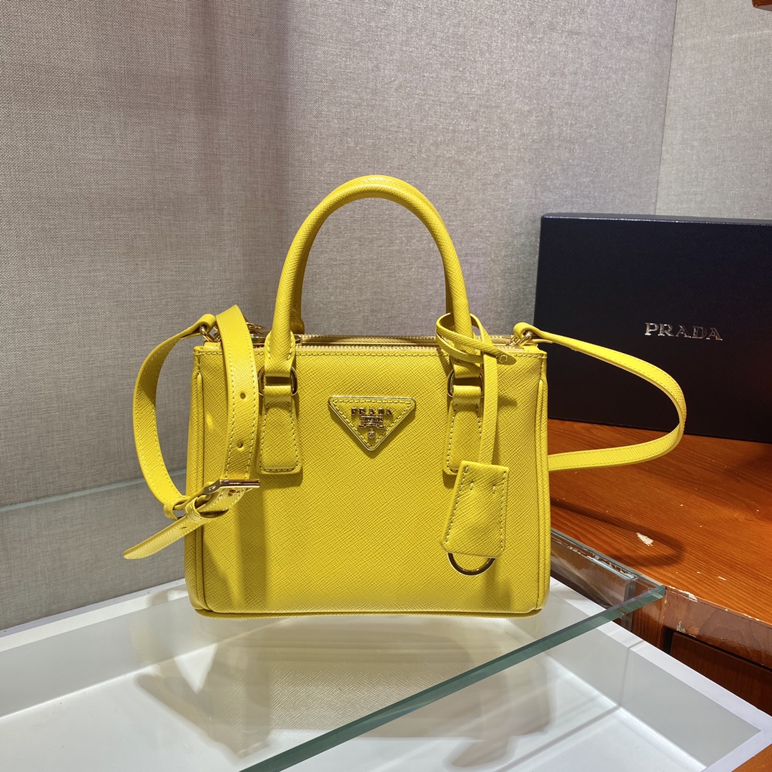 Prada Galleria Saffiano Leather Micro-Bag(20-14.5-9.5cm)   1BA906 - DesignerGu