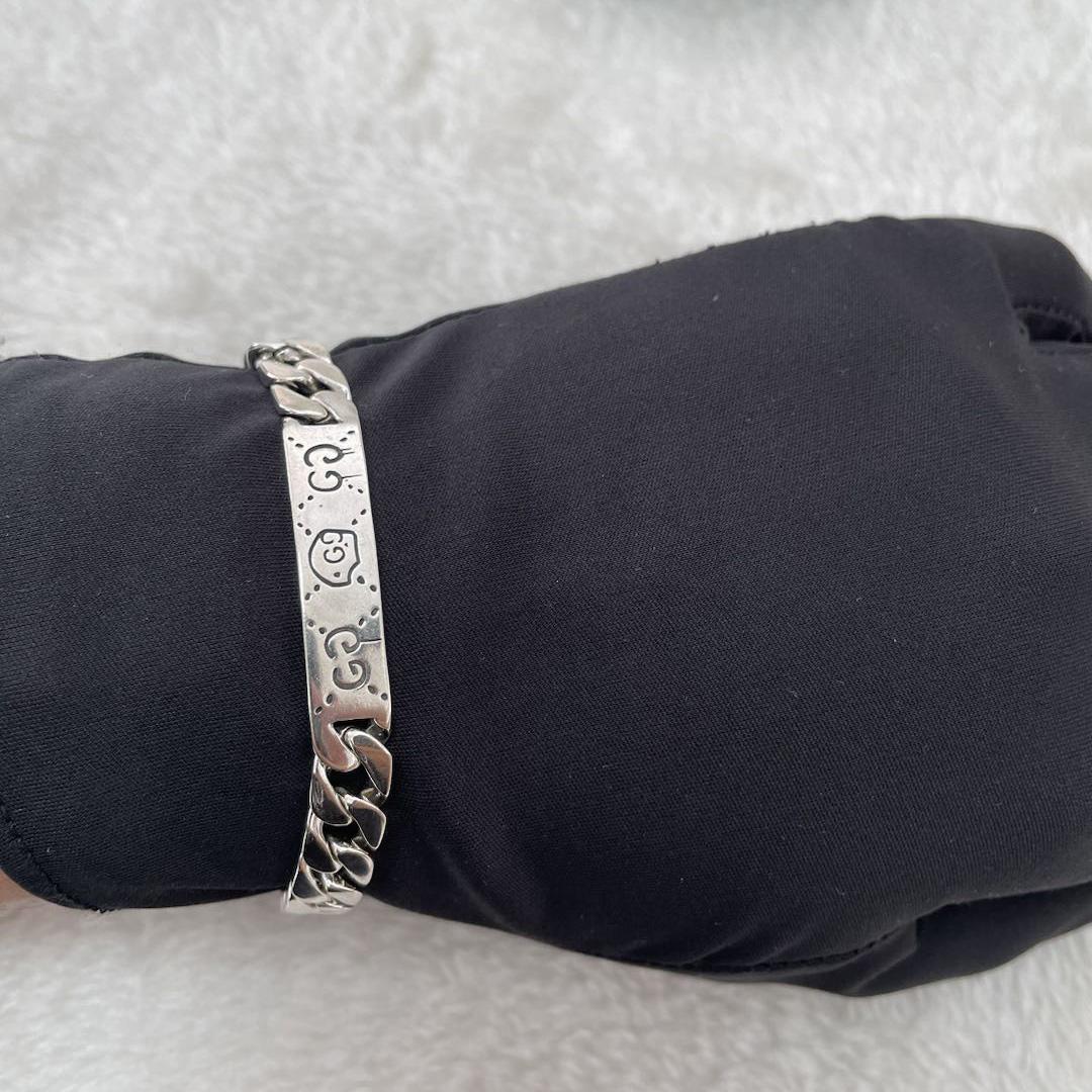 Gucci Ghost Chain Bracelet In Silver - DesignerGu